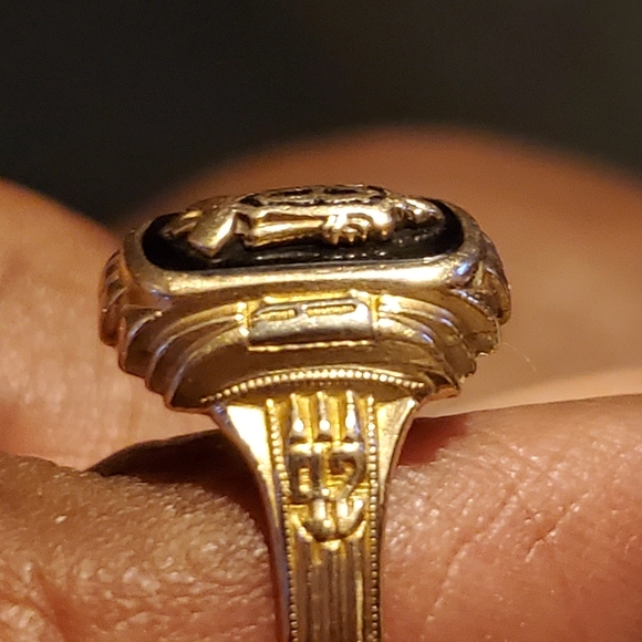 Vintage 10K Ladies Art Deco Ring - Picture 4 of 7